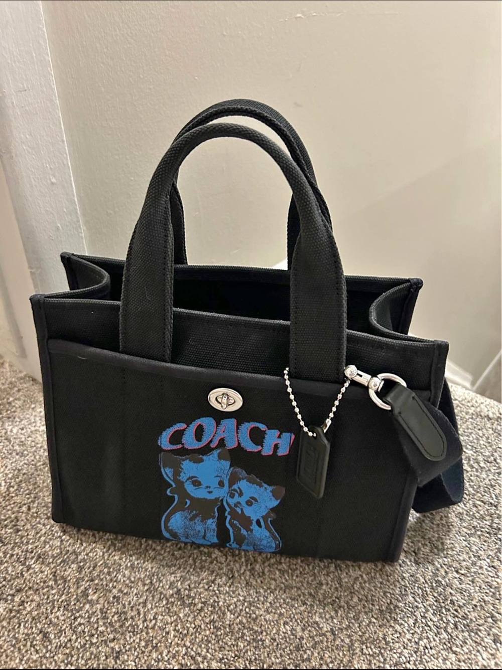 Coach x Lil Nas X black canvas tote bag